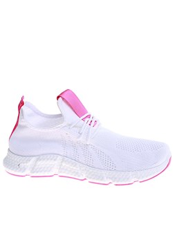 Biało różowe wkładane buty sportowe damskie /G5-2 16123 G383/ ze sklepu Pantofelek24.pl w kategorii Buty sportowe damskie - zdjęcie 171711254