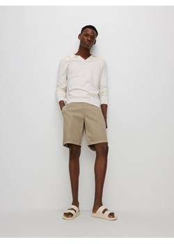 Reserved - Bawełniany sweter polo - biały ze sklepu Reserved w kategorii Swetry męskie - zdjęcie 171711844