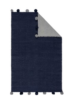 H & M - Dwustronny Dywan Bawełniany Pom Z Frędzlami - Niebieski ze sklepu H&M w kategorii Dywany - zdjęcie 171713070