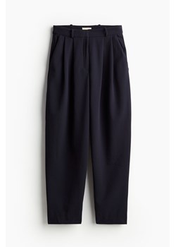 H & M - Zwężane spodnie z diagonalu - Niebieski ze sklepu H&M w kategorii Spodnie damskie - zdjęcie 171713102