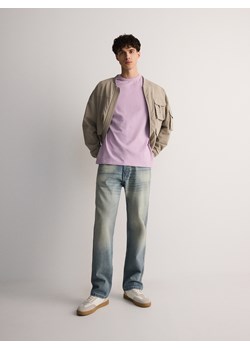 Reserved - Gładki t-shirt boxy - różowy ze sklepu Reserved w kategorii T-shirty męskie - zdjęcie 171714350