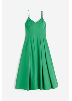 H & M - Bawełniana sukienka z zakładkami - Zielony ze sklepu H&M w kategorii Sukienki - zdjęcie 171715830