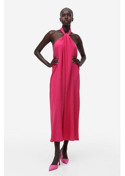 H & M - Długa sukienka z mocowaniem na karku - Różowy ze sklepu H&M w kategorii Sukienki - zdjęcie 171715872