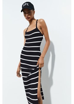 H & M - Dzianinowa sukienka z odkrytymi plecami - Czarny ze sklepu H&M w kategorii Sukienki - zdjęcie 171715902