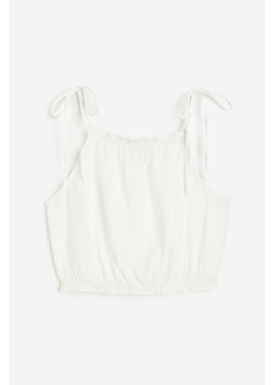 H & M - Top z wiązanymi ramiączkami - Biały ze sklepu H&M w kategorii Bluzki damskie - zdjęcie 171715910