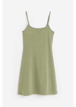 H & M - Dżersejowa sukienka z rozszerzanym dołem - Zielony ze sklepu H&M w kategorii Sukienki - zdjęcie 171715911