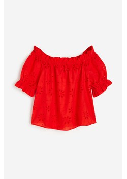 H & M - Bluzka z odkrytymi ramionami - Czerwony ze sklepu H&M w kategorii Bluzki damskie - zdjęcie 171715914