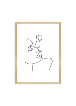 Plakat Kiss Line ze sklepu dekoria.pl w kategorii Obrazy - zdjęcie 171736050