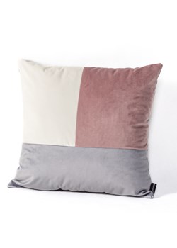 Poduszka Patchwork kwadratowa pink grey white ze sklepu dekoria.pl w kategorii Poduszki dekoracyjne - zdjęcie 171744681