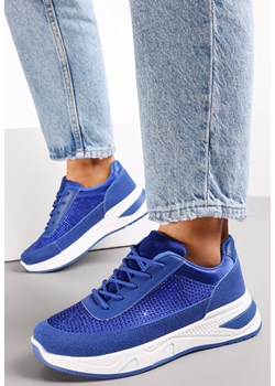 Niebieskie Sneakersy z Drobnymi Cyrkoniami Hinekle ze sklepu renee.pl w kategorii Buty sportowe damskie - zdjęcie 171845104