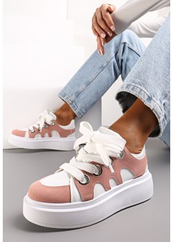 Biało-Różowe Sneakersy na Platformie Schiltes ze sklepu renee.pl w kategorii Buty sportowe damskie - zdjęcie 171861371