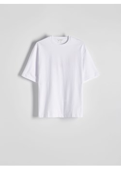 Reserved - Gładki T-shirt boxy - biały ze sklepu Reserved w kategorii T-shirty męskie - zdjęcie 171931772