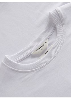 Reserved - Gładki T-shirt boxy - biały ze sklepu Reserved w kategorii T-shirty męskie - zdjęcie 171931773
