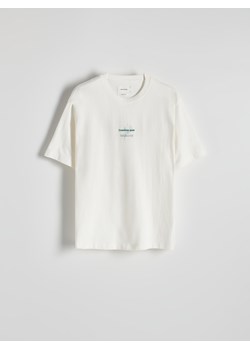 Reserved - T-shirt regular z nadrukiem - złamana biel ze sklepu Reserved w kategorii T-shirty męskie - zdjęcie 171931881