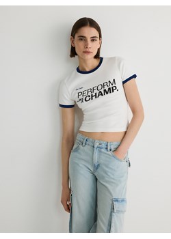 Reserved - T-shirt z motywem sportowym - granatowy ze sklepu Reserved w kategorii Bluzki damskie - zdjęcie 171932053