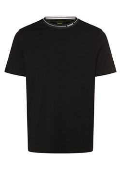 BOSS Green Koszulka męska - Tee 11 Mężczyźni Bawełna czarny jednolity ze sklepu vangraaf w kategorii T-shirty męskie - zdjęcie 171932083