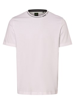BOSS Green Koszulka męska - Tee 11 Mężczyźni Bawełna biały jednolity ze sklepu vangraaf w kategorii T-shirty męskie - zdjęcie 171932084