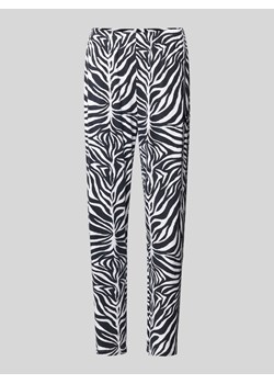 Spodnie materiałowe o kroju regular fit ze zwierzęcym nadrukiem model ‘MAKENA’ ze sklepu Peek&Cloppenburg  w kategorii Spodnie damskie - zdjęcie 171932901