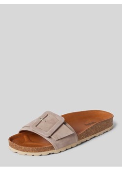 Sandały skórzane w jednolitym kolorze model ‘REIKO’ ze sklepu Peek&Cloppenburg  w kategorii Klapki damskie - zdjęcie 171932924