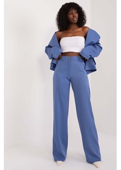 Niebieskie spodnie eleganckie garniturowe ze sklepu 5.10.15 w kategorii Spodnie damskie - zdjęcie 171932980