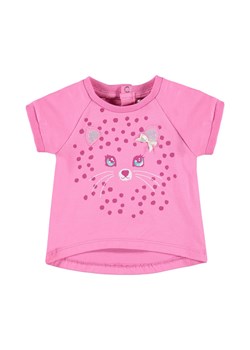 Dziewczęca bluzka z krótkim rękawem różowa ze sklepu 5.10.15 w kategorii Koszulki niemowlęce - zdjęcie 171933013