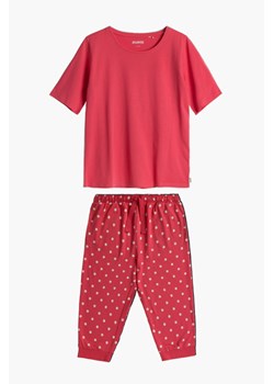 Piżama damska dzianinowa - koralowy t-shirt i spodenki 3/4 - Atlantic ze sklepu 5.10.15 w kategorii Piżamy damskie - zdjęcie 171933023