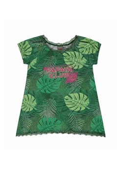 Dziewczęca koszulka z krótkim rękawem zielona ze sklepu 5.10.15 w kategorii Bluzki dziewczęce - zdjęcie 171933084