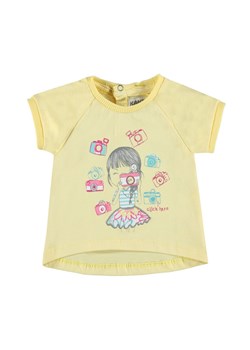 Dziewczęca bluzka z krótkim rękawem żółta ze sklepu 5.10.15 w kategorii Koszulki niemowlęce - zdjęcie 171933131