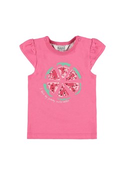 Dziewczęca bluzka z krótkim rękawem różowa ze sklepu 5.10.15 w kategorii Koszulki niemowlęce - zdjęcie 171933150
