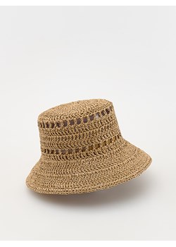 Reserved - Pleciony kapelusz bucket - kremowy ze sklepu Reserved w kategorii Kapelusze damskie - zdjęcie 171933833