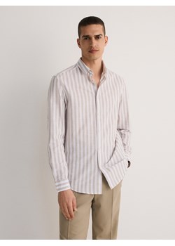 Reserved - Koszula regular fit w paski - beżowy ze sklepu Reserved w kategorii Koszule męskie - zdjęcie 171933944