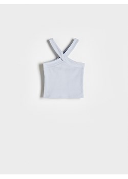 Reserved - Top ze skrzyżowanymi ramiączkami - jasnoniebieski ze sklepu Reserved w kategorii Bluzki dziewczęce - zdjęcie 171933963