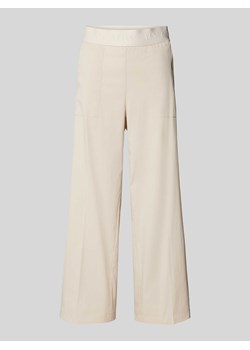 Spodnie materiałowe z szeroką nogawką i paskiem z logo model ‘CAMERON UTILITY’ ze sklepu Peek&Cloppenburg  w kategorii Spodnie damskie - zdjęcie 171934633