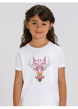 WOOOP Koszulka &quot;Spring Deer&quot; w kolorze białym ze sklepu Limango Polska w kategorii Bluzki dziewczęce - zdjęcie 171935591