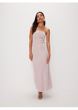 Reserved - Dzianinowa sukienka maxi metalicznym połyskiem - pastelowy róż ze sklepu Reserved w kategorii Sukienki - zdjęcie 171938634