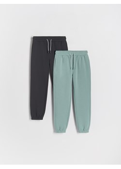 Reserved - Bawełniane spodnie jogger 2 pack - turkusowy ze sklepu Reserved w kategorii Spodnie chłopięce - zdjęcie 171938684