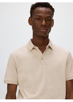 Reserved - Koszulka polo regular - beżowy ze sklepu Reserved w kategorii T-shirty męskie - zdjęcie 171938693
