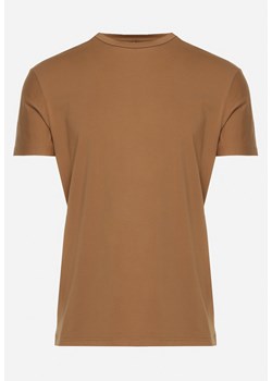 Brązowa Koszulka Bawełniana o Klasycznym Kroju Xloette ze sklepu Born2be Odzież w kategorii T-shirty męskie - zdjęcie 171942244