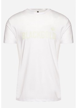 Biała Klasyczna Koszulka z Bawełny z Ozdobnym Napisem Altima ze sklepu Born2be Odzież w kategorii T-shirty męskie - zdjęcie 171942260