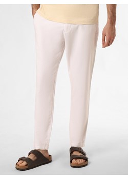 Finshley & Harding Spodnie z zawartością lnu - Riley Mężczyźni Bawełna écru jednolity ze sklepu vangraaf w kategorii Spodnie męskie - zdjęcie 171945322