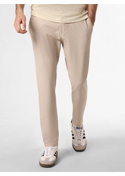 Finshley & Harding Spodnie z zawartością lnu - Riley Mężczyźni Bawełna kitt nadruk ze sklepu vangraaf w kategorii Spodnie męskie - zdjęcie 171945323
