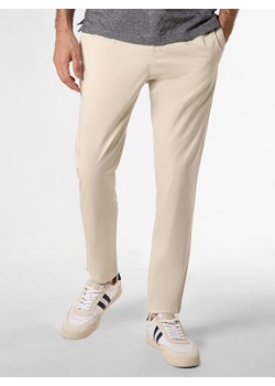 Finshley & Harding Spodnie - Riley Mężczyźni Bawełna kitt jednolity ze sklepu vangraaf w kategorii Spodnie męskie - zdjęcie 171945324