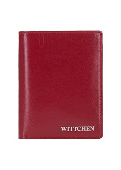 Damski portfel z RFID skórzany z wytłoczonym logo średni czerwony ze sklepu WITTCHEN w kategorii Portfele damskie - zdjęcie 171945402