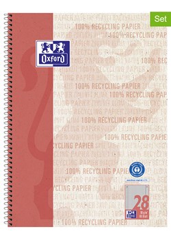 Oxford Kołozeszyty (5 szt.) &quot;Oxford Recycling&quot; w kolorze czerwonym - A4 ze sklepu Limango Polska w kategorii Akcesoria biurowe - zdjęcie 171945921