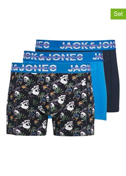 Jack &amp; Jones Bokserki (3 pary) w kolorze czarnym i niebieskim ze sklepu Limango Polska w kategorii Majtki męskie - zdjęcie 171946932