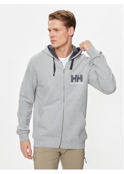 Helly Hansen Bluza Hh Logo Full Zip Hoodie 34163 Szary Regular Fit ze sklepu MODIVO w kategorii Bluzy męskie - zdjęcie 171948410