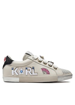Sneakersy KARL LAGERFELD KL60144 Biały ze sklepu eobuwie.pl w kategorii Trampki damskie - zdjęcie 171949144