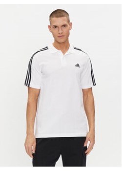 adidas Polo Essentials Piqué Embroidered Small Logo 3-Stripes Polo Shirt IC9312 Biały Regular Fit ze sklepu MODIVO w kategorii T-shirty męskie - zdjęcie 171949372
