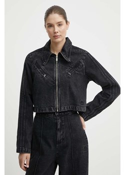 adidas Originals kurtka jeansowa damska kolor czarny przejściowa IT7263 ze sklepu ANSWEAR.com w kategorii Kurtki damskie - zdjęcie 171950360