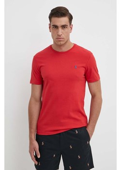 Polo Ralph Lauren t-shirt bawełniany kolor czerwony ze sklepu ANSWEAR.com w kategorii T-shirty męskie - zdjęcie 171950564